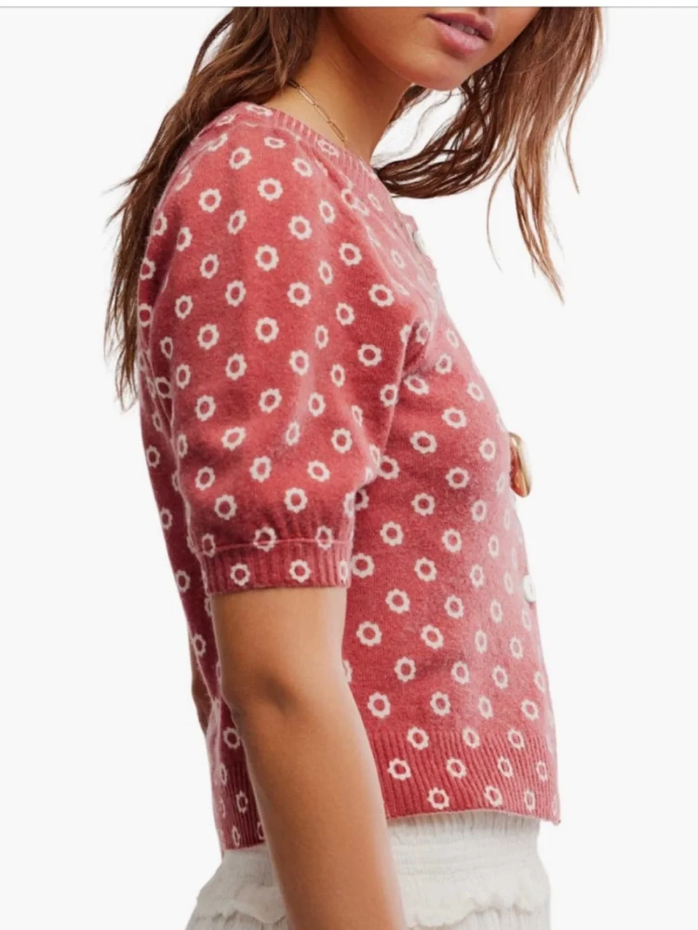 Free People Isla Cashmere Wool Cropped Cardigan NWT Size S XS - Picture 3 of 6